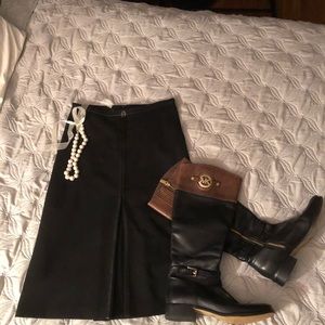 Long Black Pencil Paris Skirt 6